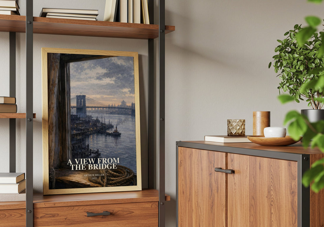 A View from the Bridge book watercolour illustration paper finish options – matte satin gloss