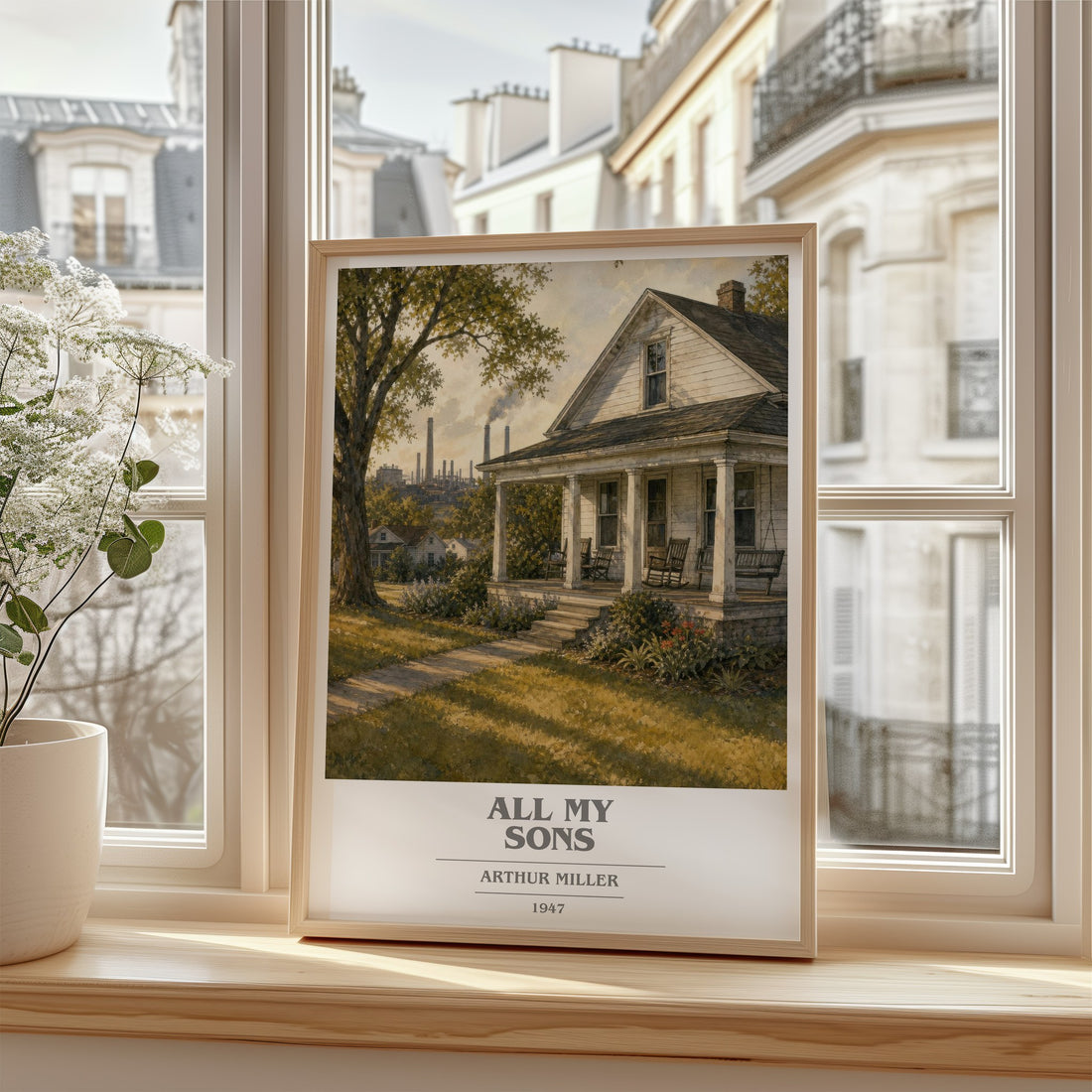 All My Sons book cover poster colour and style options – Arthur Miller book art