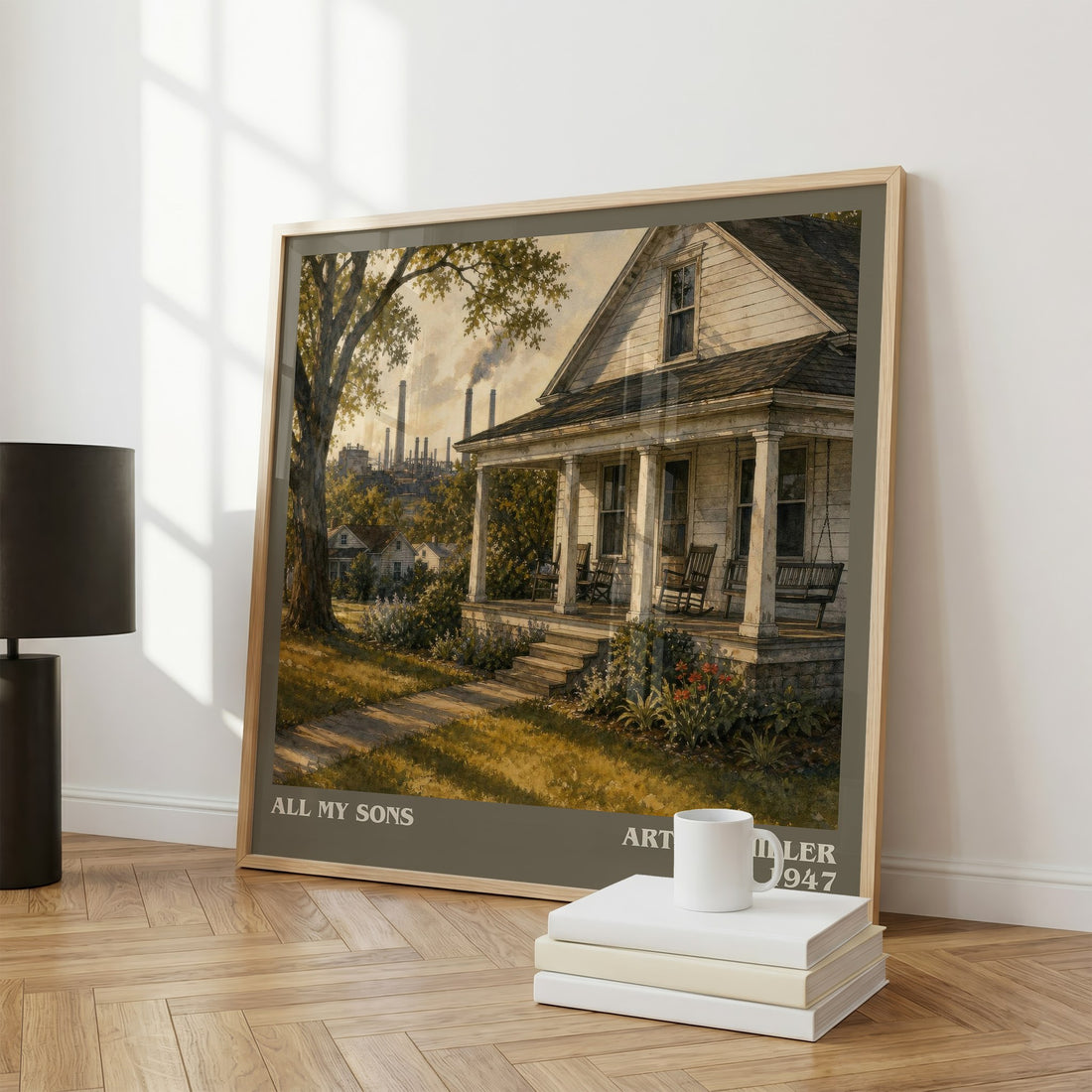 All My Sons literary print framed by window – literary home decor