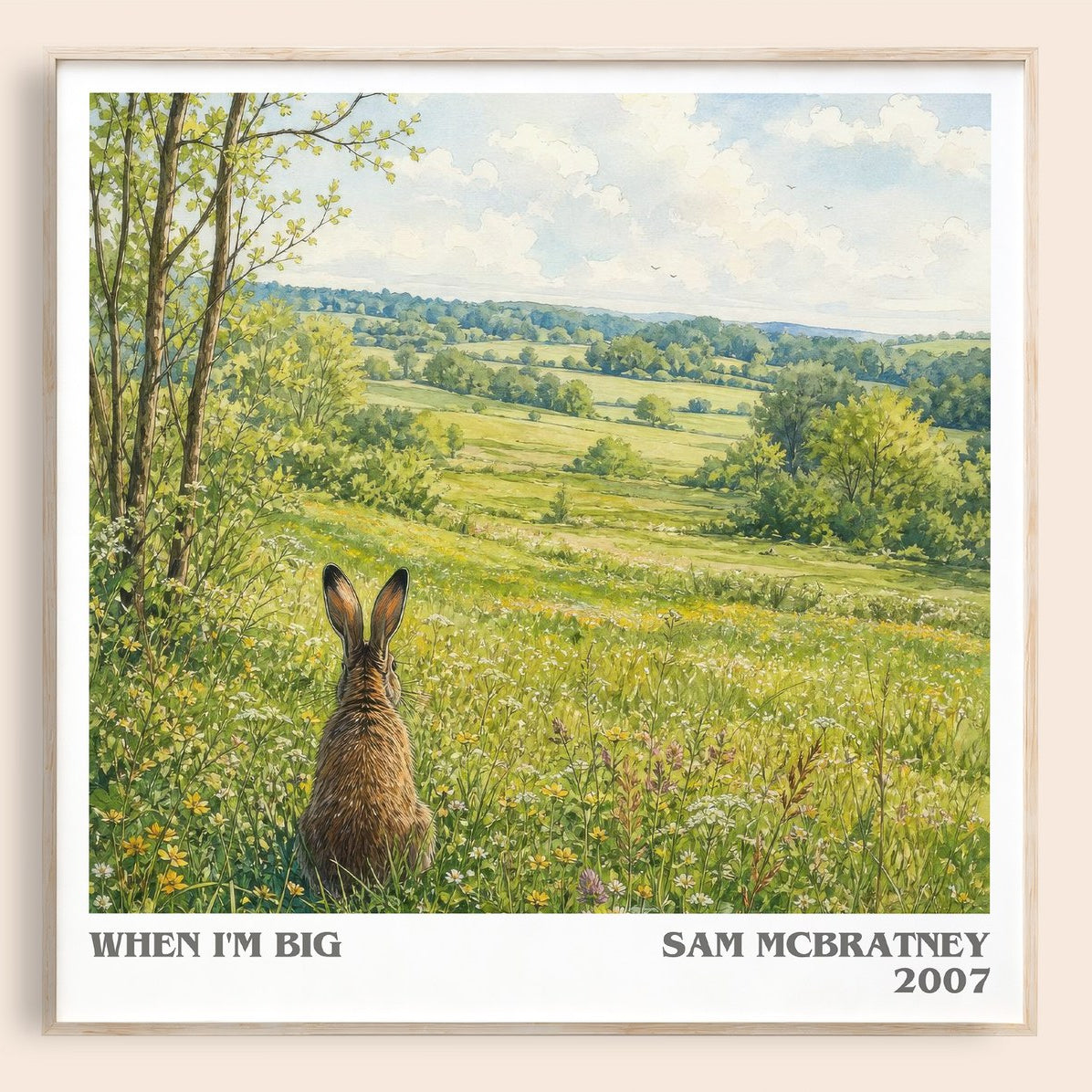 When I'm big literary book poster by Sam McBratney – framed literary art print