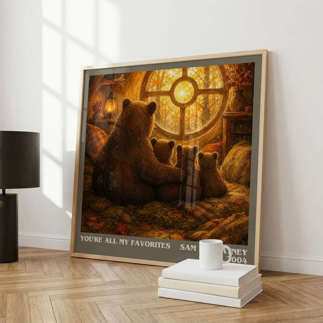 You're all my favorites literary print framed by window – literary home decor