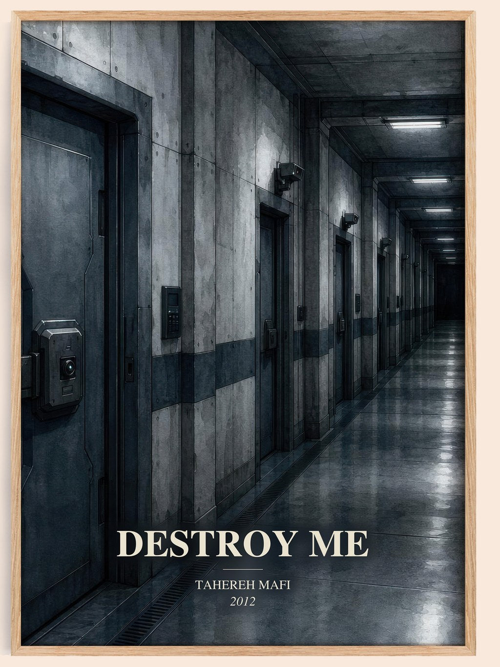 Destroy Me watercolour book poster by Tahereh Mafi – framed literary art print