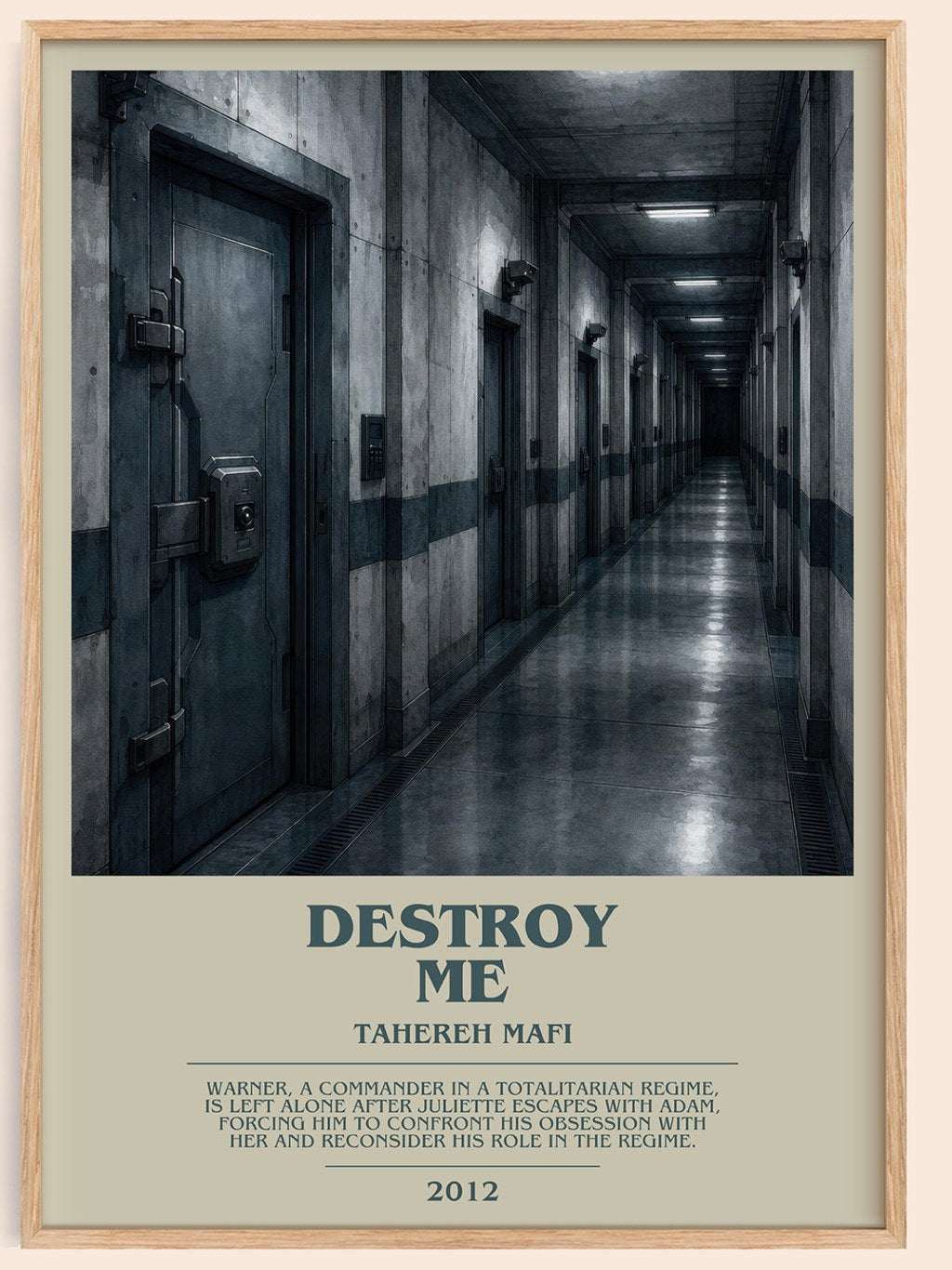 Destroy Me bookish book poster by Tahereh Mafi – framed literary art print