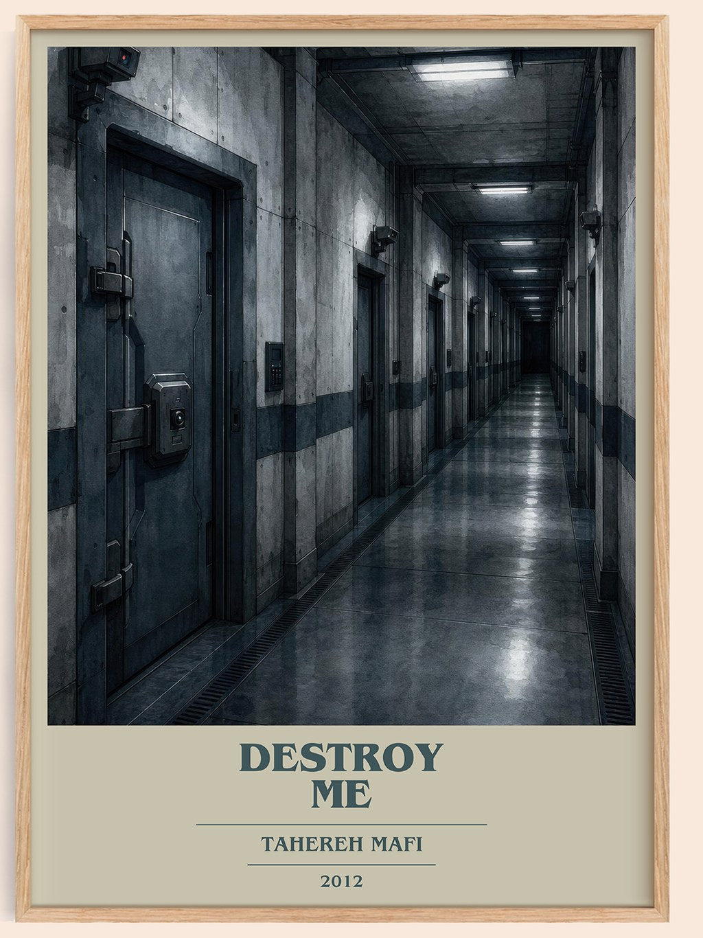 Destroy Me book cover book poster by Tahereh Mafi – framed literary art print