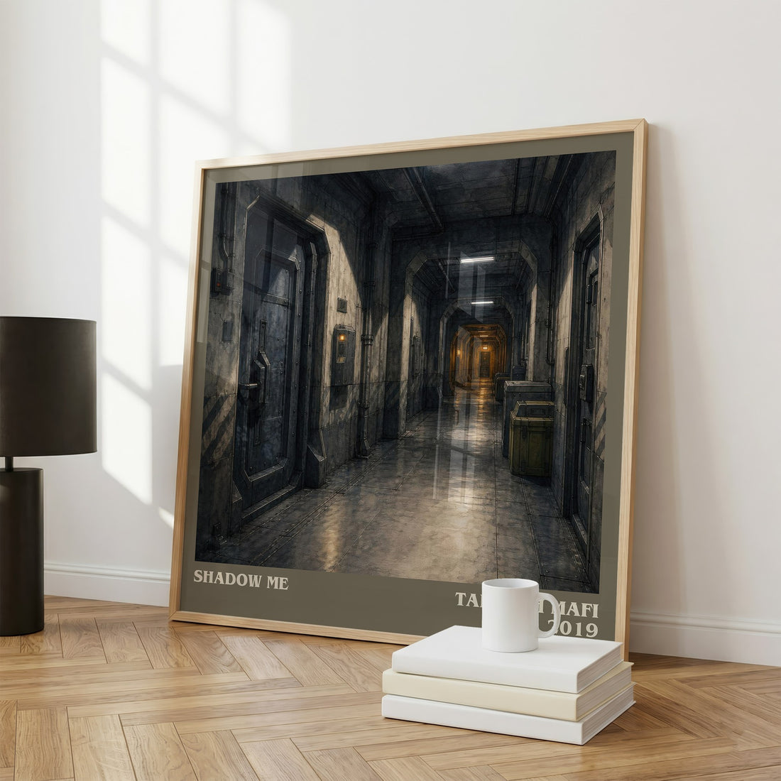 Shadow Me literary print framed by window – literary home decor