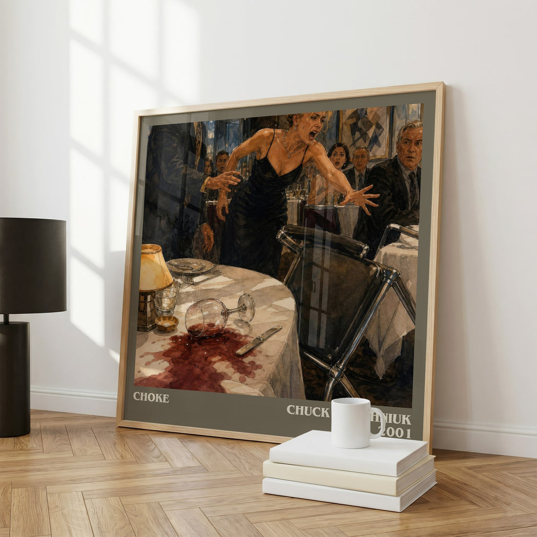 Choke literary print framed by window – literary home decor