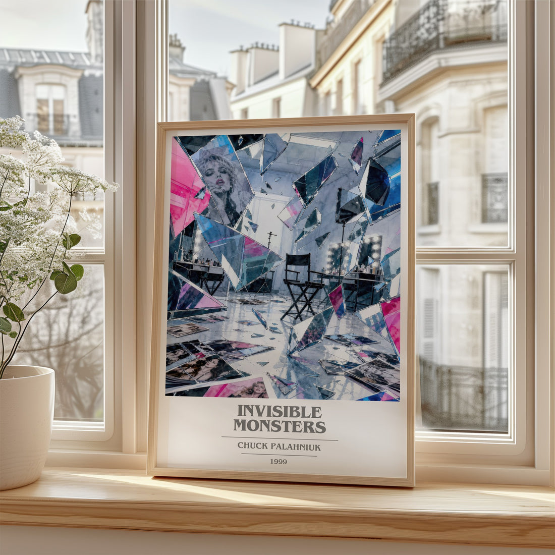 Invisible Monsters book cover poster colour and style options – Chuck Palahniuk book art