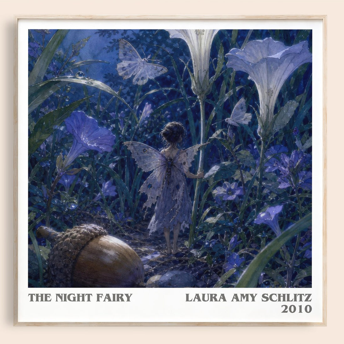 The Night Fairy literary book poster by Laura Amy Schlitz – framed literary art print