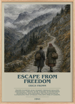 Escape from Freedom Bookish Wall Art by Erich Fromm