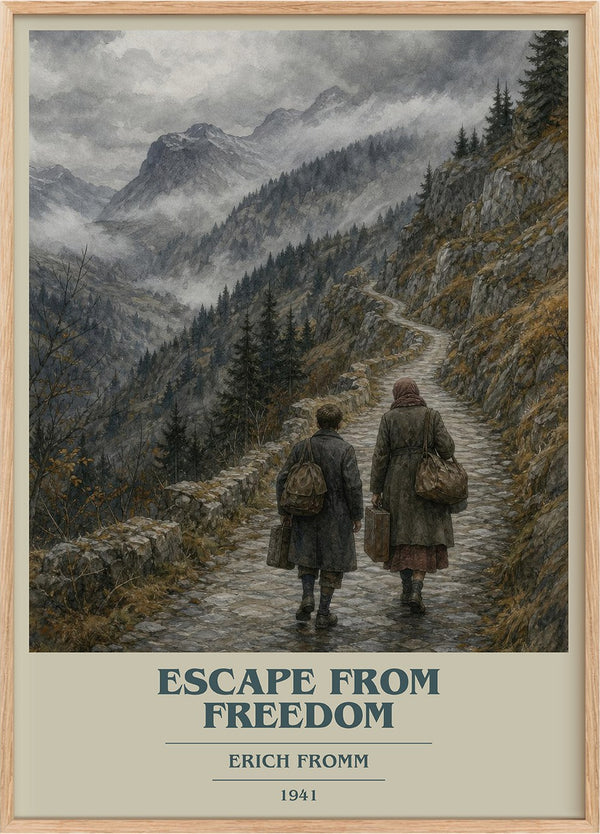Escape from Freedom Book Cover Poster by Erich Fromm