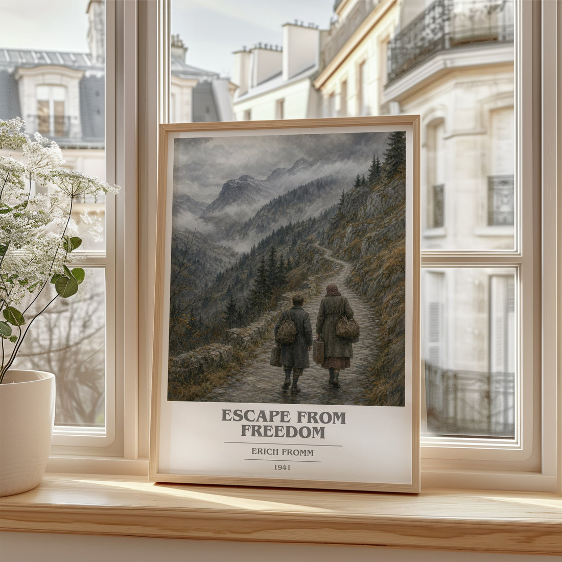 Escape from Freedom book cover poster colour and style options – Erich Fromm book art