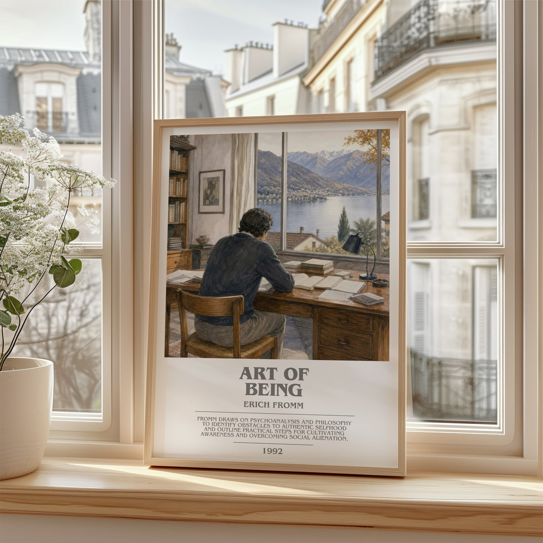 Art of Being bookish poster colour and style options – Erich Fromm book art