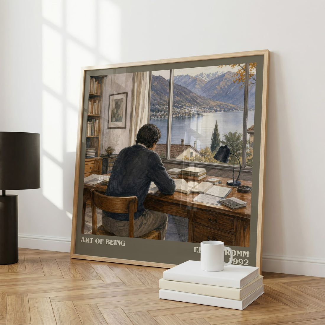 Art of Being literary print framed by window – literary home decor