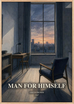Man for Himself Book Watercolour Illustration by Erich Fromm