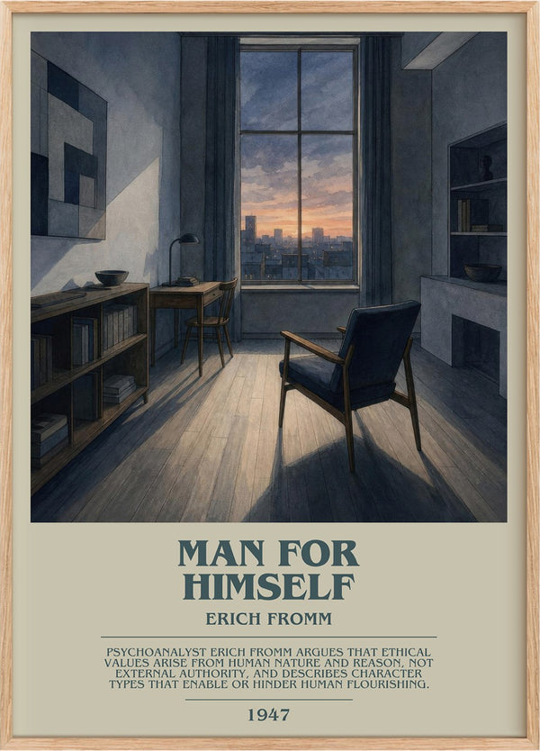 Man for Himself Bookish Wall Art by Erich Fromm