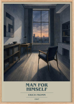 Man for Himself Book Cover Poster by Erich Fromm