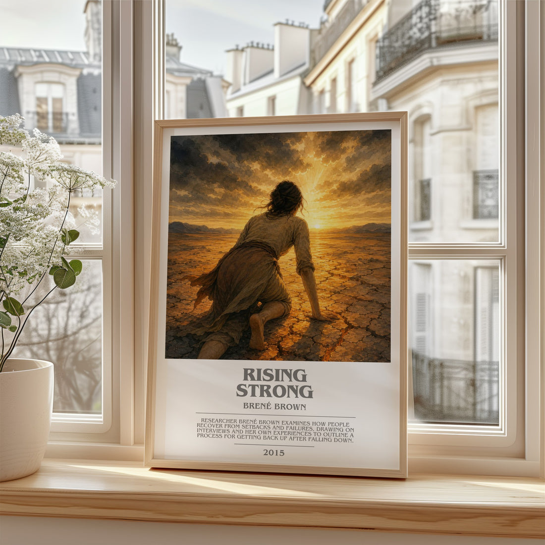 Rising strong bookish poster colour and style options – Brené Brown book art