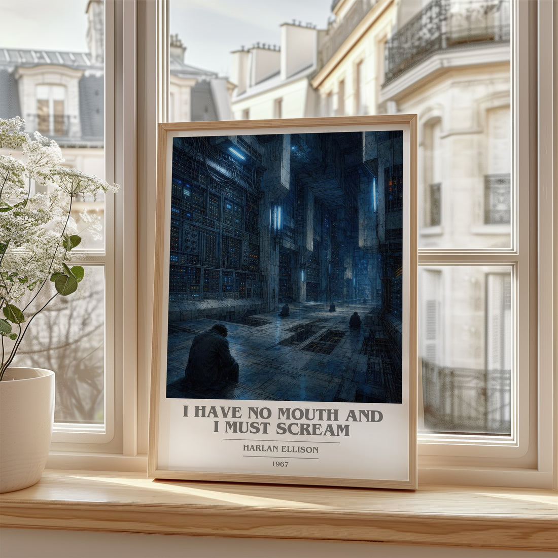 I Have No Mouth and I Must Scream book cover poster colour and style options – Harlan Ellison book art