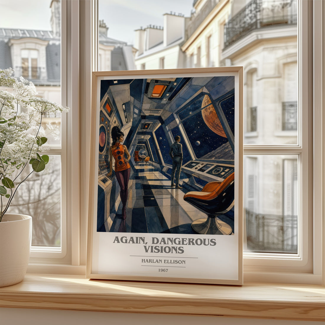 Again, Dangerous Visions book cover poster colour and style options – Harlan Ellison book art