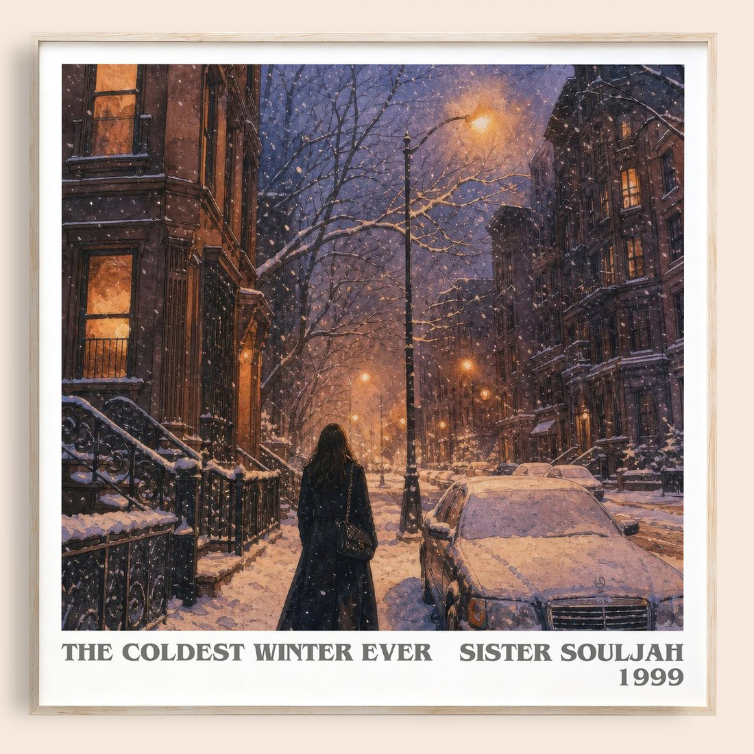 The coldest winter ever literary book poster by Sister Souljah – framed literary art print