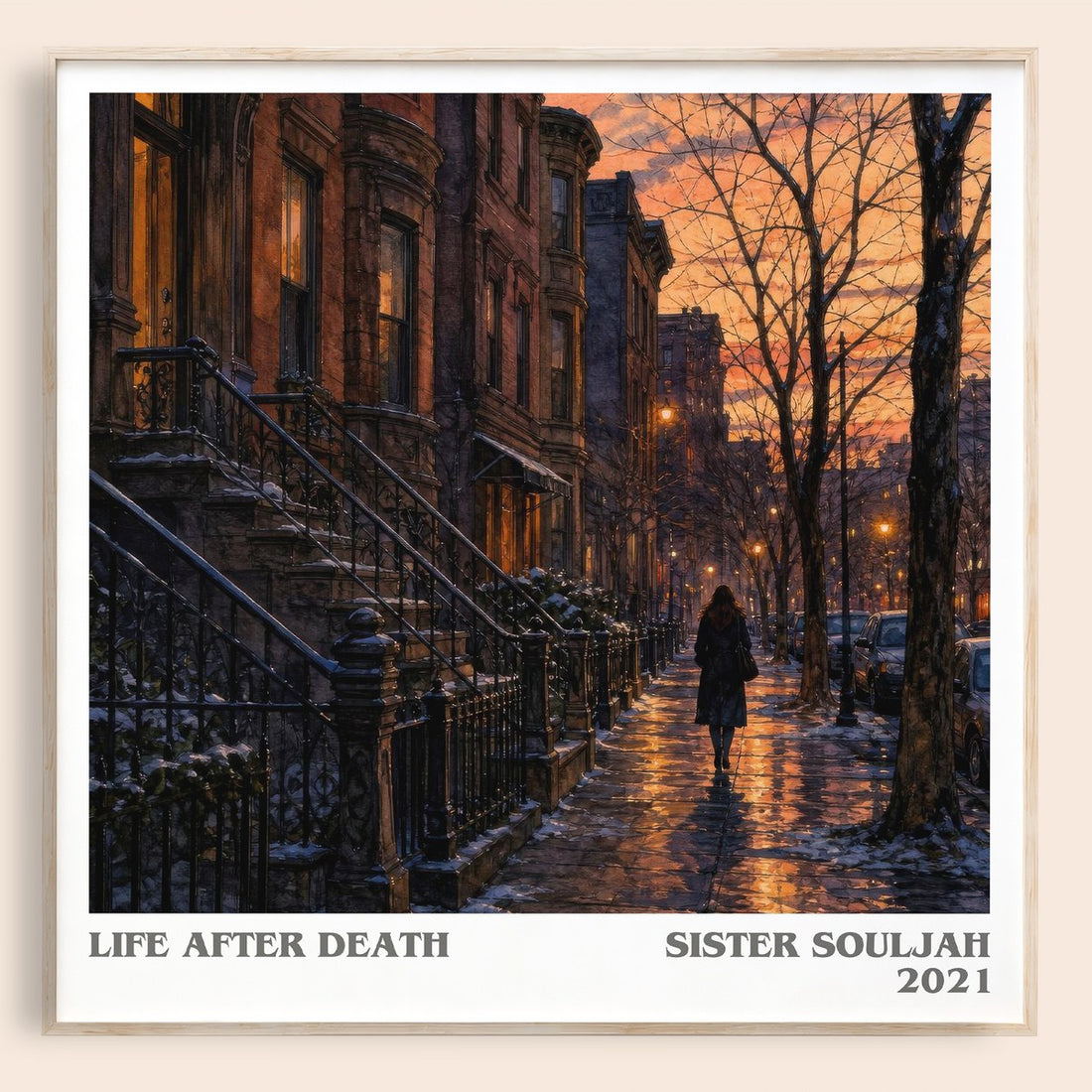 Life After Death literary book poster by Sister Souljah – framed literary art print