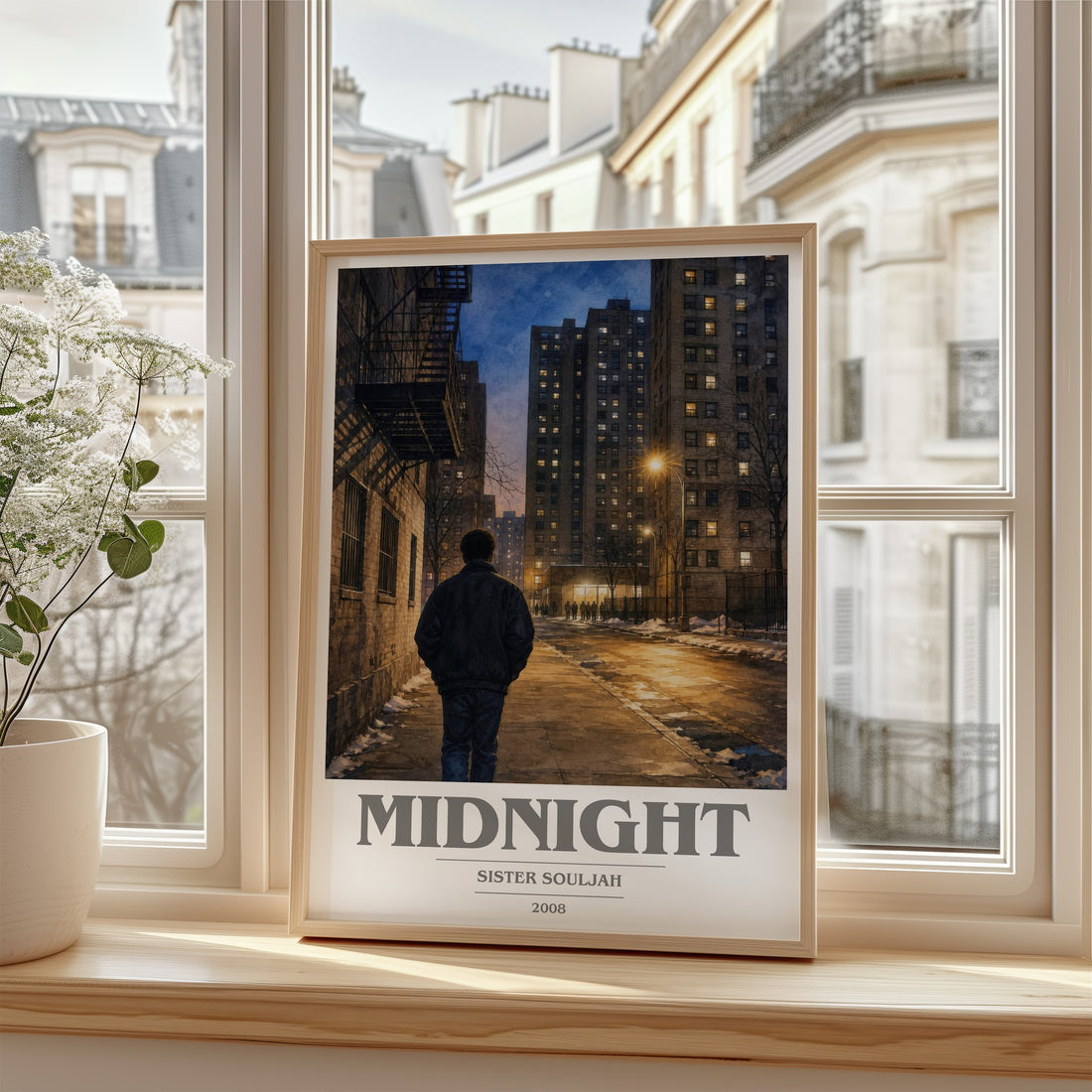 Midnight book cover poster colour and style options – Sister Souljah book art