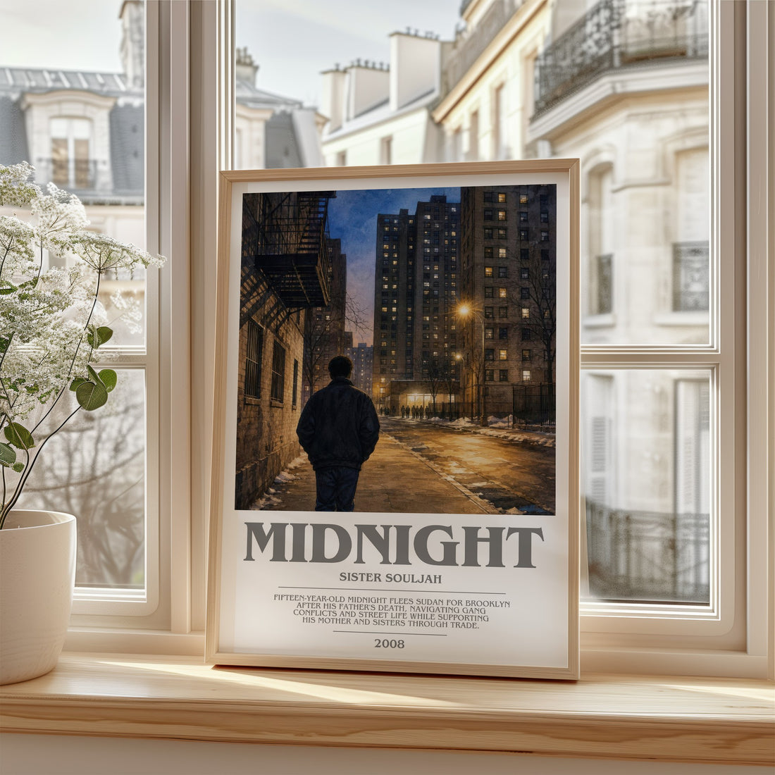 Midnight bookish poster colour and style options – Sister Souljah book art