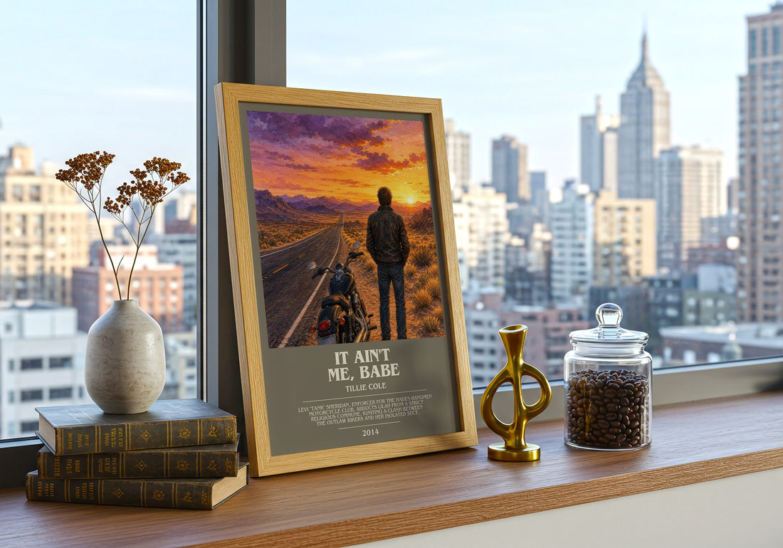 It Ain't Me, Babe bookish print framed by window – literary home decor