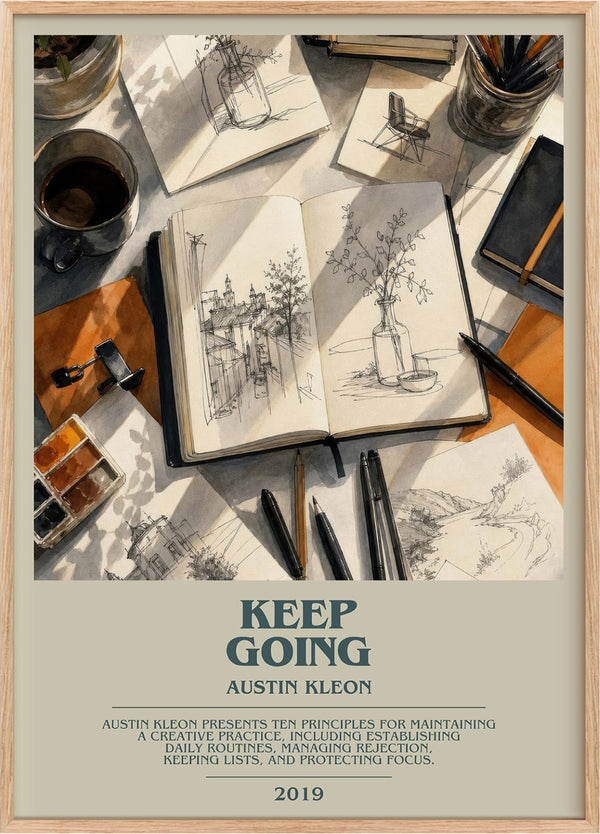 Keep Going Bookish Wall Art by Austin Kleon