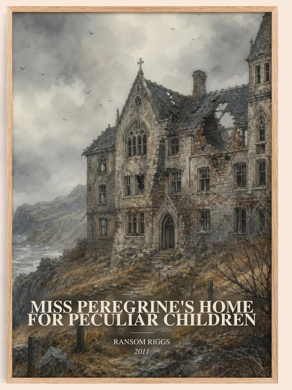 Miss Peregrine's Home for Peculiar Children watercolour book poster by Ransom Riggs – framed literary art print