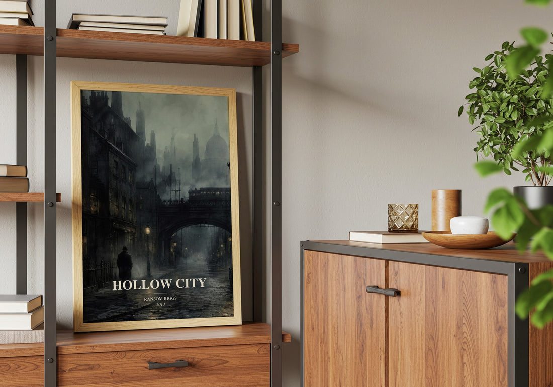 Hollow City book watercolour illustration paper finish options – matte satin gloss