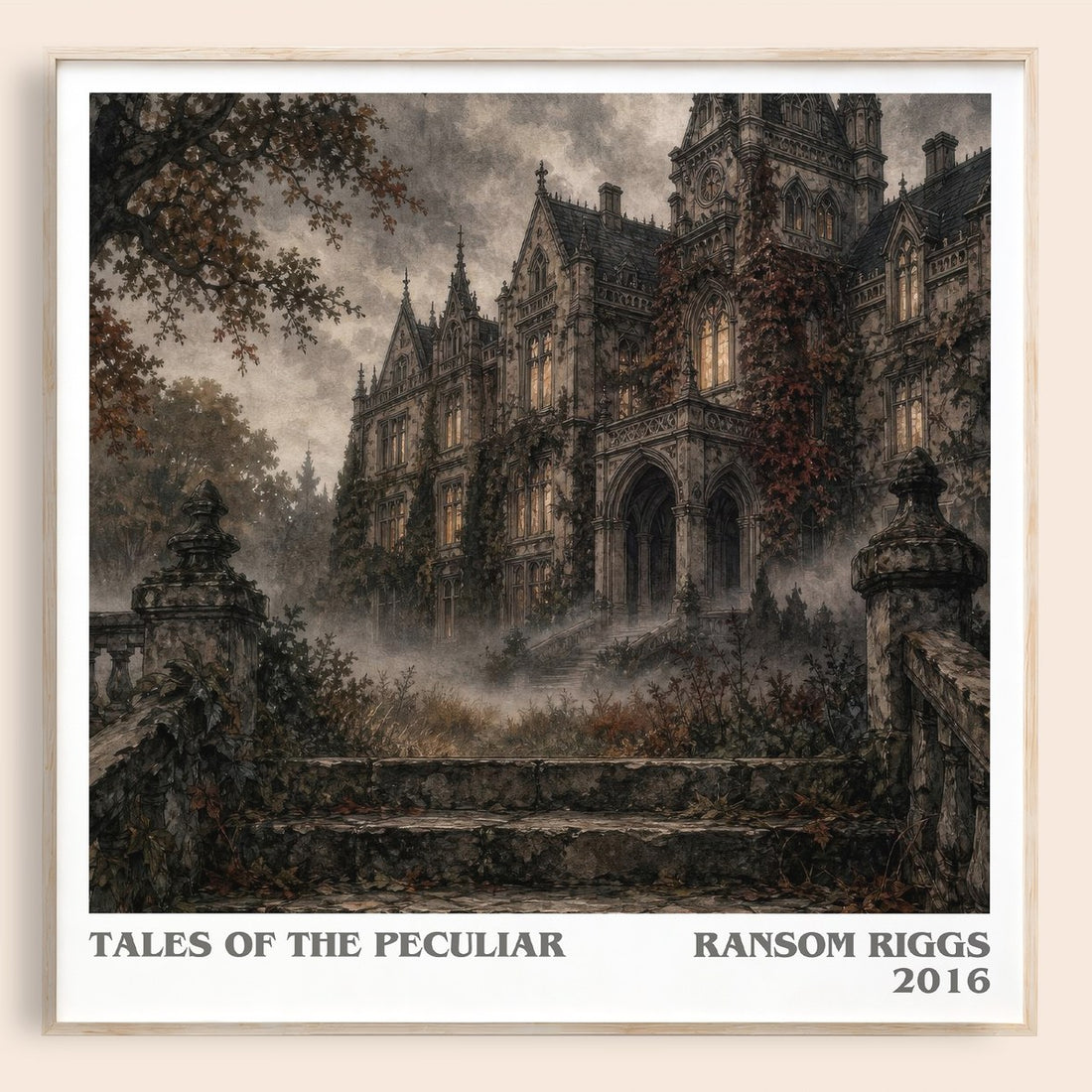 Tales of the Peculiar literary book poster by Ransom Riggs – framed literary art print