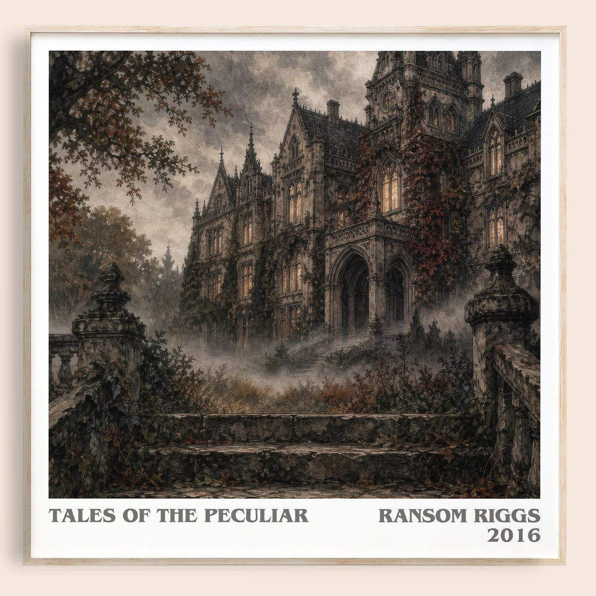 Tales of the Peculiar literary book poster by Ransom Riggs – framed literary art print