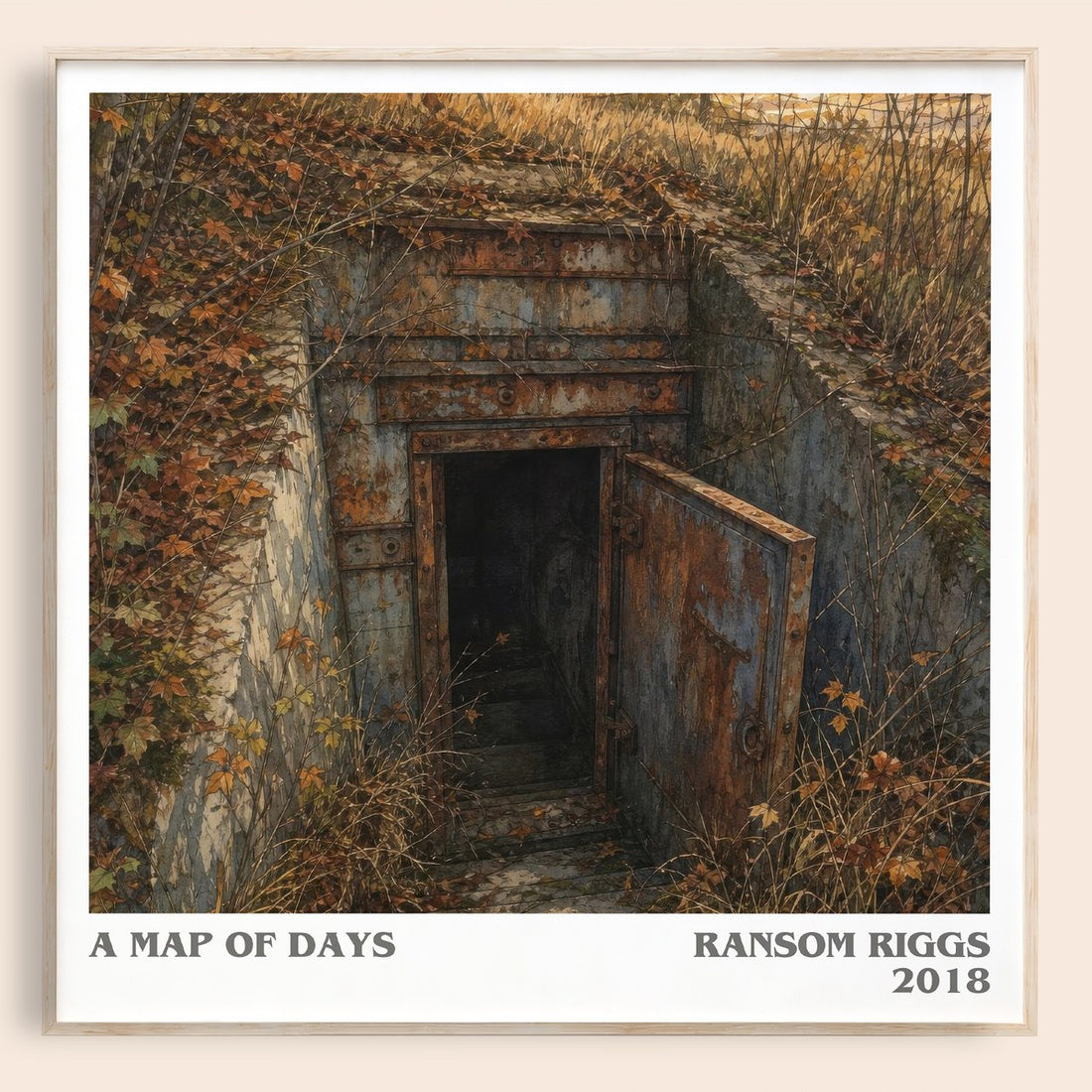 A Map of Days literary book poster by Ransom Riggs – framed literary art print