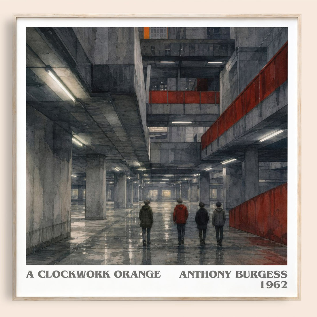 A Clockwork Orange literary book poster by Anthony Burgess – framed literary art print