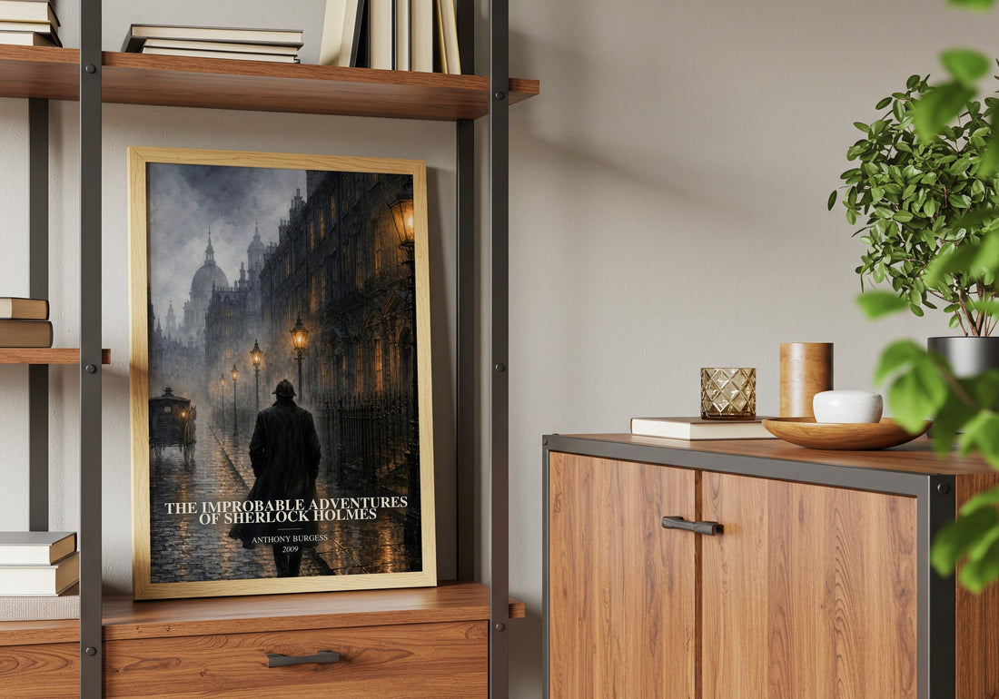 The Improbable Adventures of Sherlock Holmes book watercolour illustration paper finish options – matte satin gloss