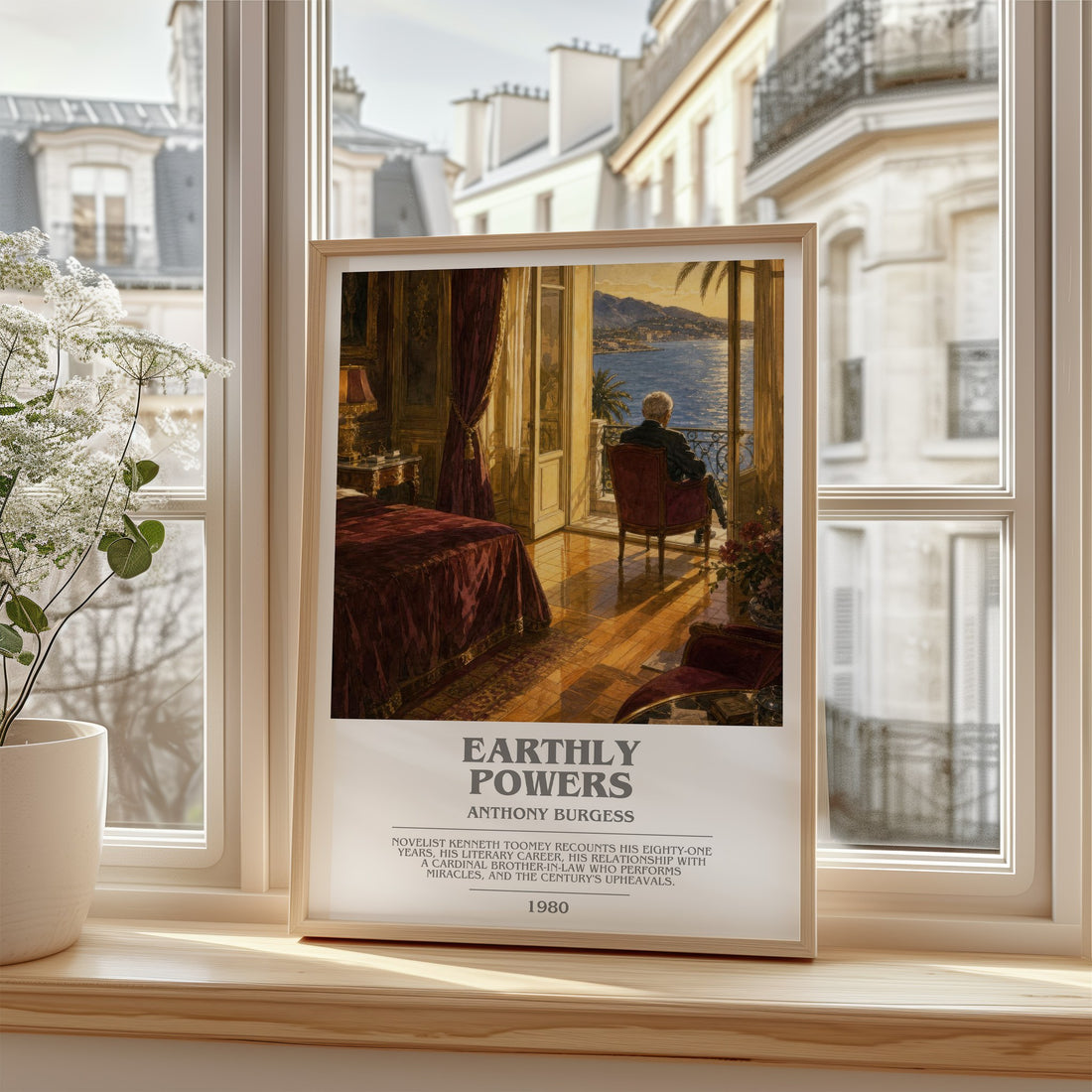 Earthly Powers bookish poster colour and style options – Anthony Burgess book art