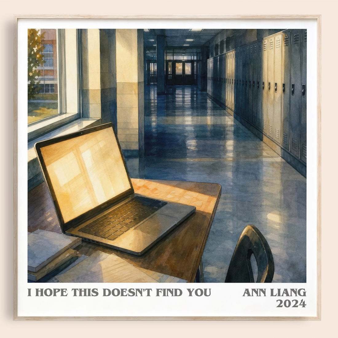 I Hope This Doesn't Find You literary book poster by Ann Liang – framed literary art print
