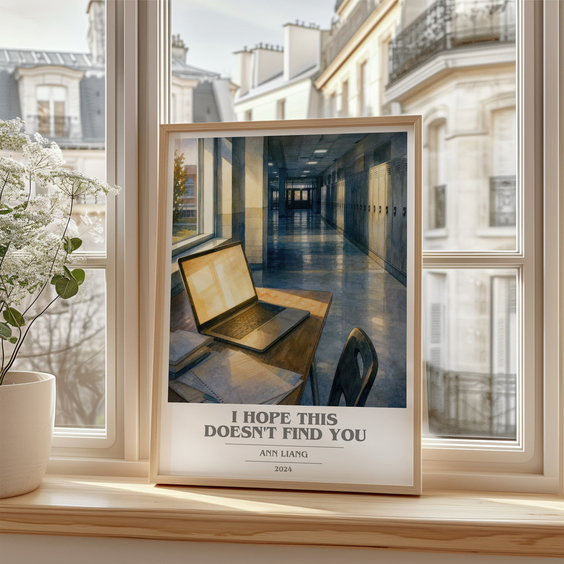 I Hope This Doesn't Find You book cover poster colour and style options – Ann Liang book art