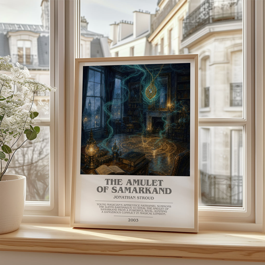 The Amulet of Samarkand bookish poster colour and style options – Jonathan Stroud book art