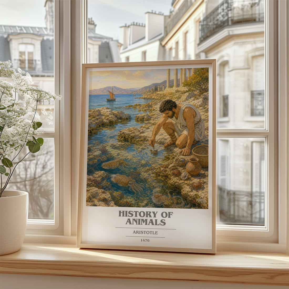 History of Animals book cover poster colour and style options – Aristotle book art