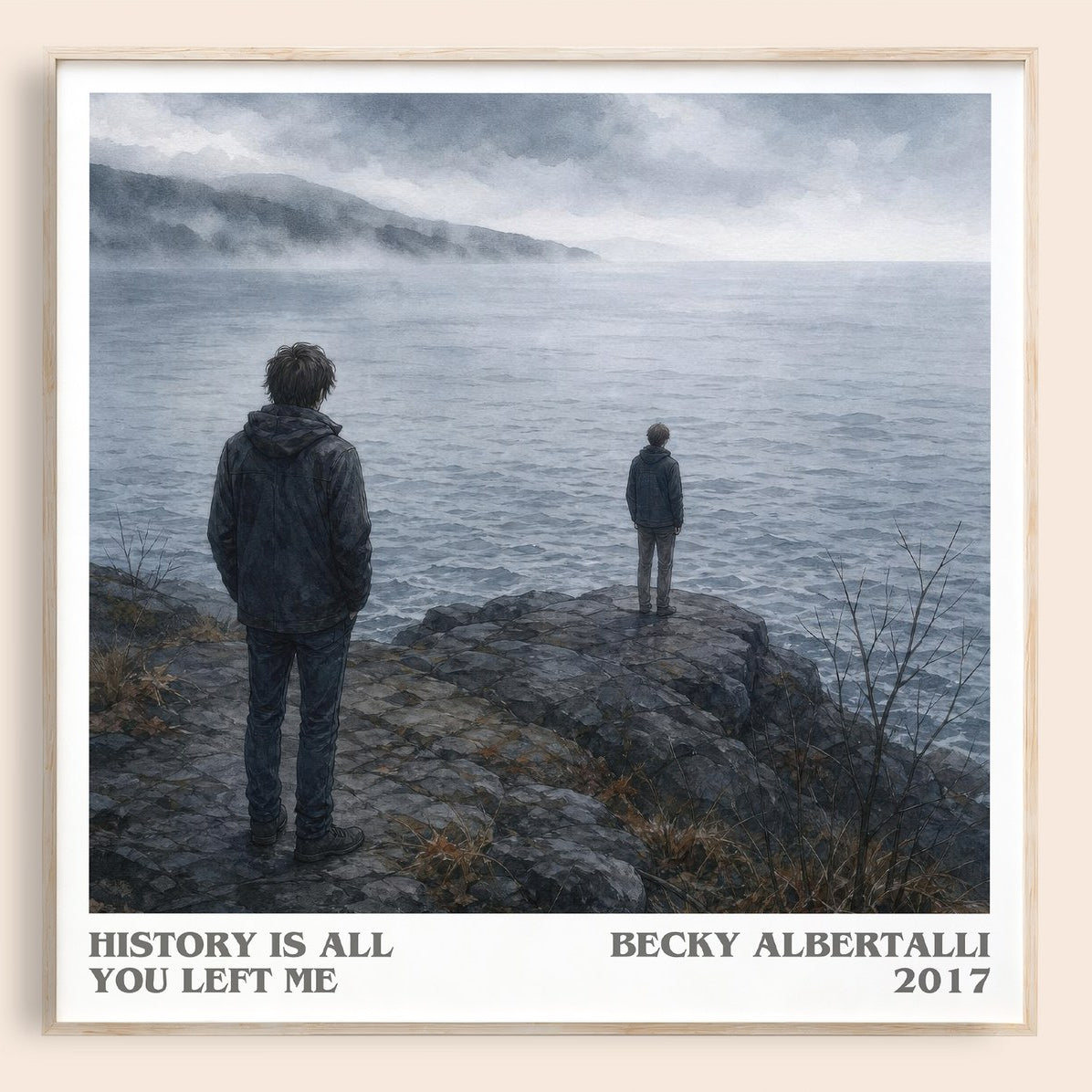 History Is All You Left Me literary book poster by Becky Albertalli – framed literary art print