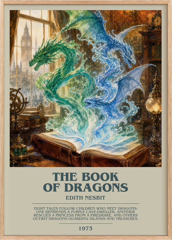 The Book of Dragons Bookish Wall Art by Edith Nesbit