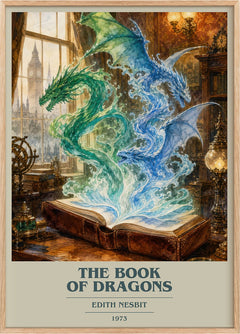 The Book of Dragons Book Cover Poster by Edith Nesbit