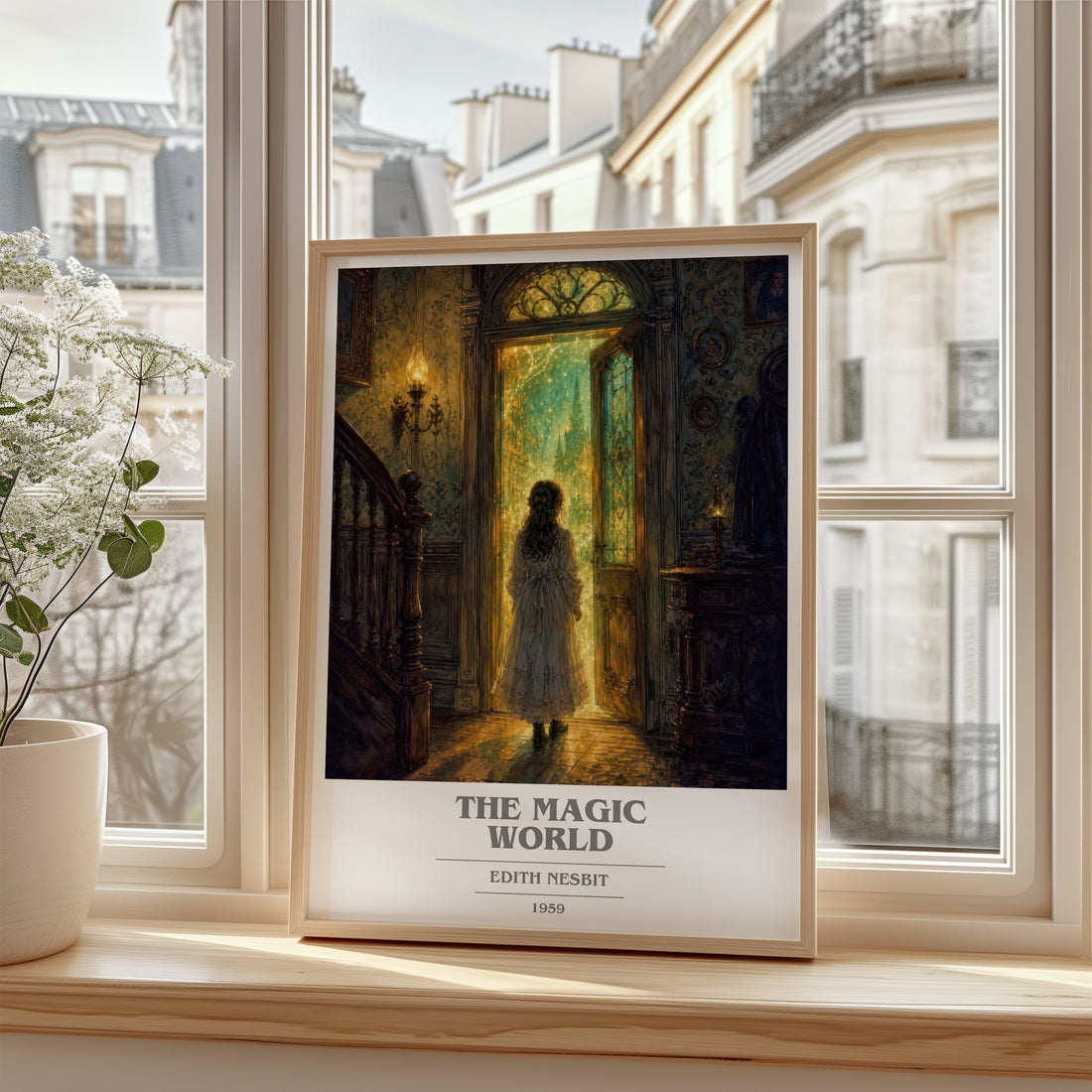 The Magic World book cover poster colour and style options – Edith Nesbit book art
