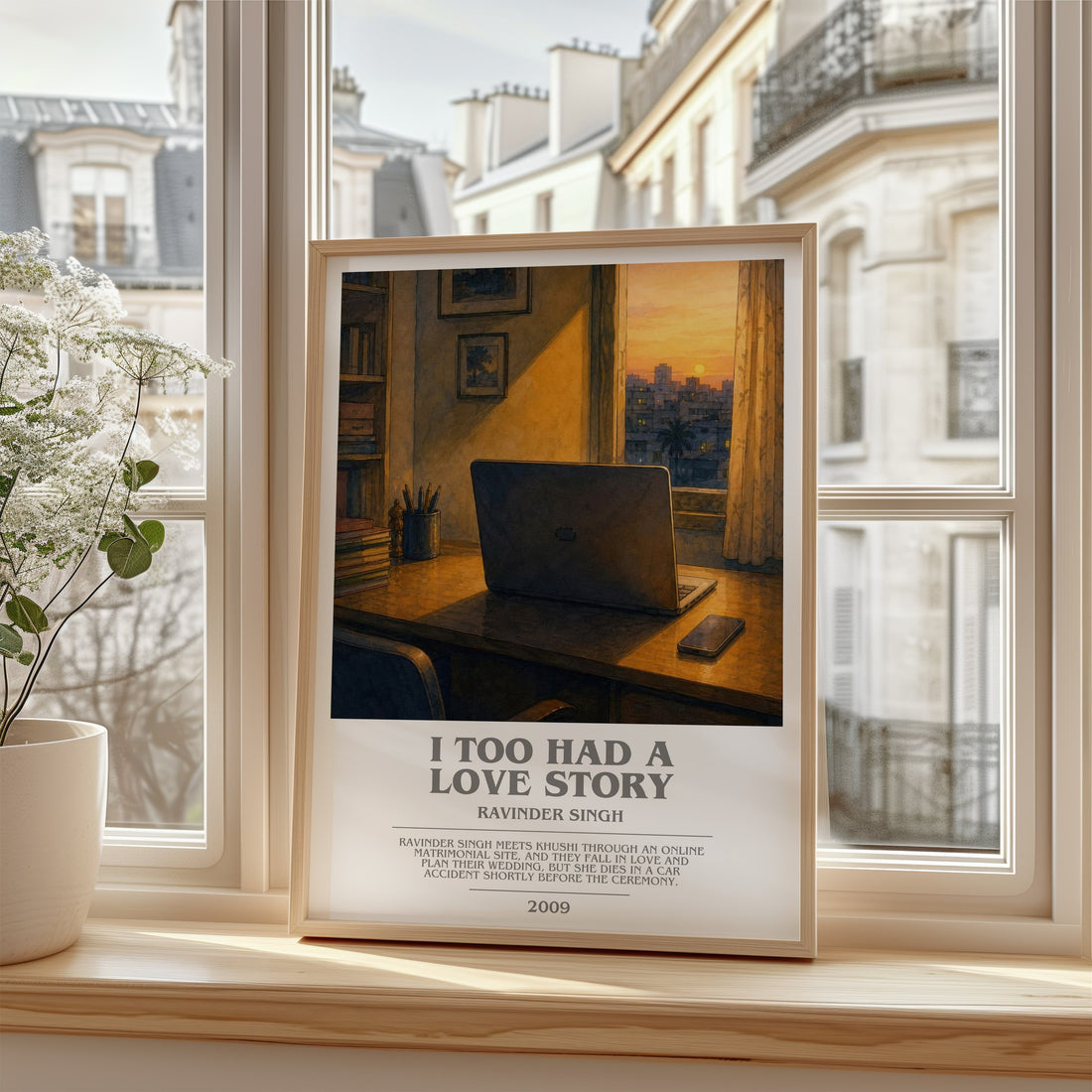 I Too Had a Love Story bookish poster colour and style options – Ravinder Singh book art