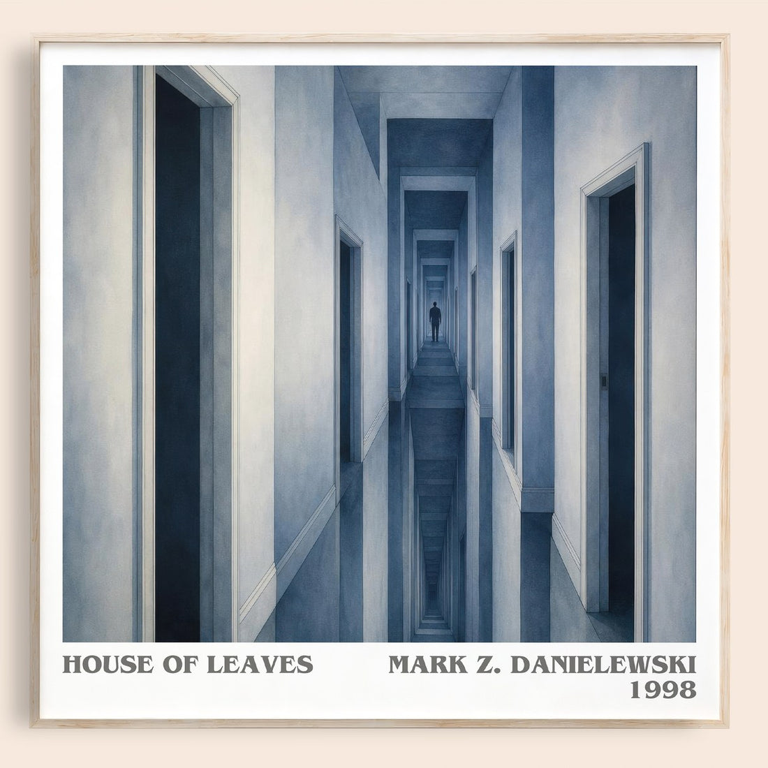 House of Leaves literary book poster by Mark Z. Danielewski – framed literary art print