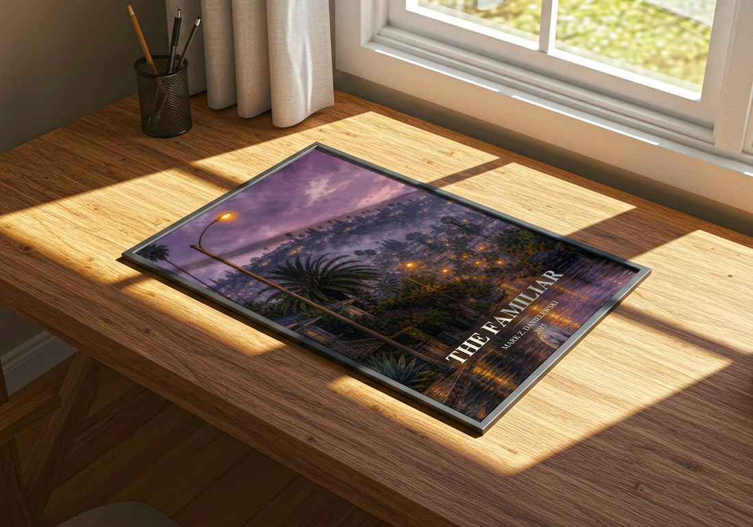 The familiar watercolour book poster framed on wall – literary fiction wall art