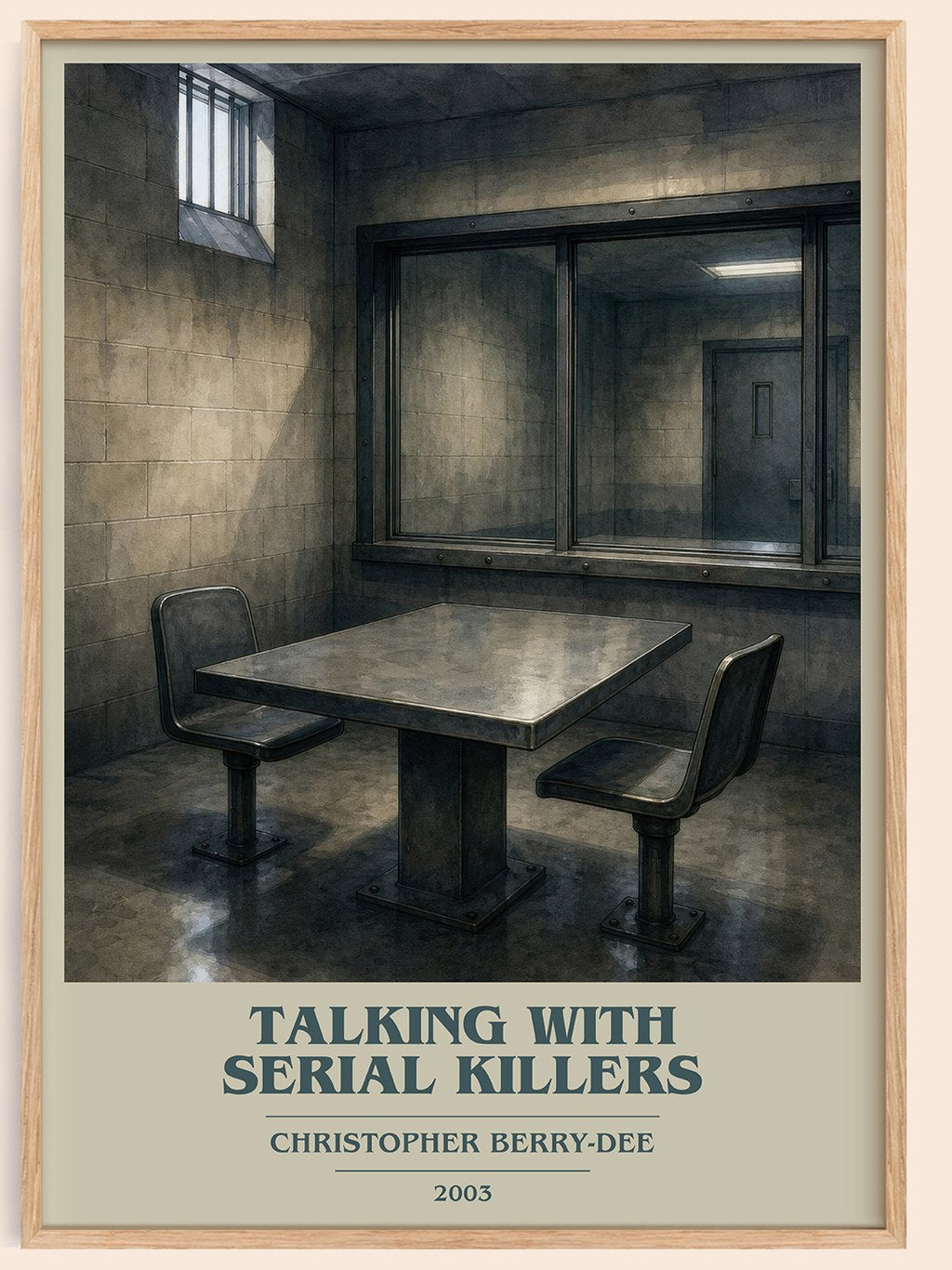 Talking with Serial Killers book cover book poster by Christopher Berry-Dee – framed literary art print