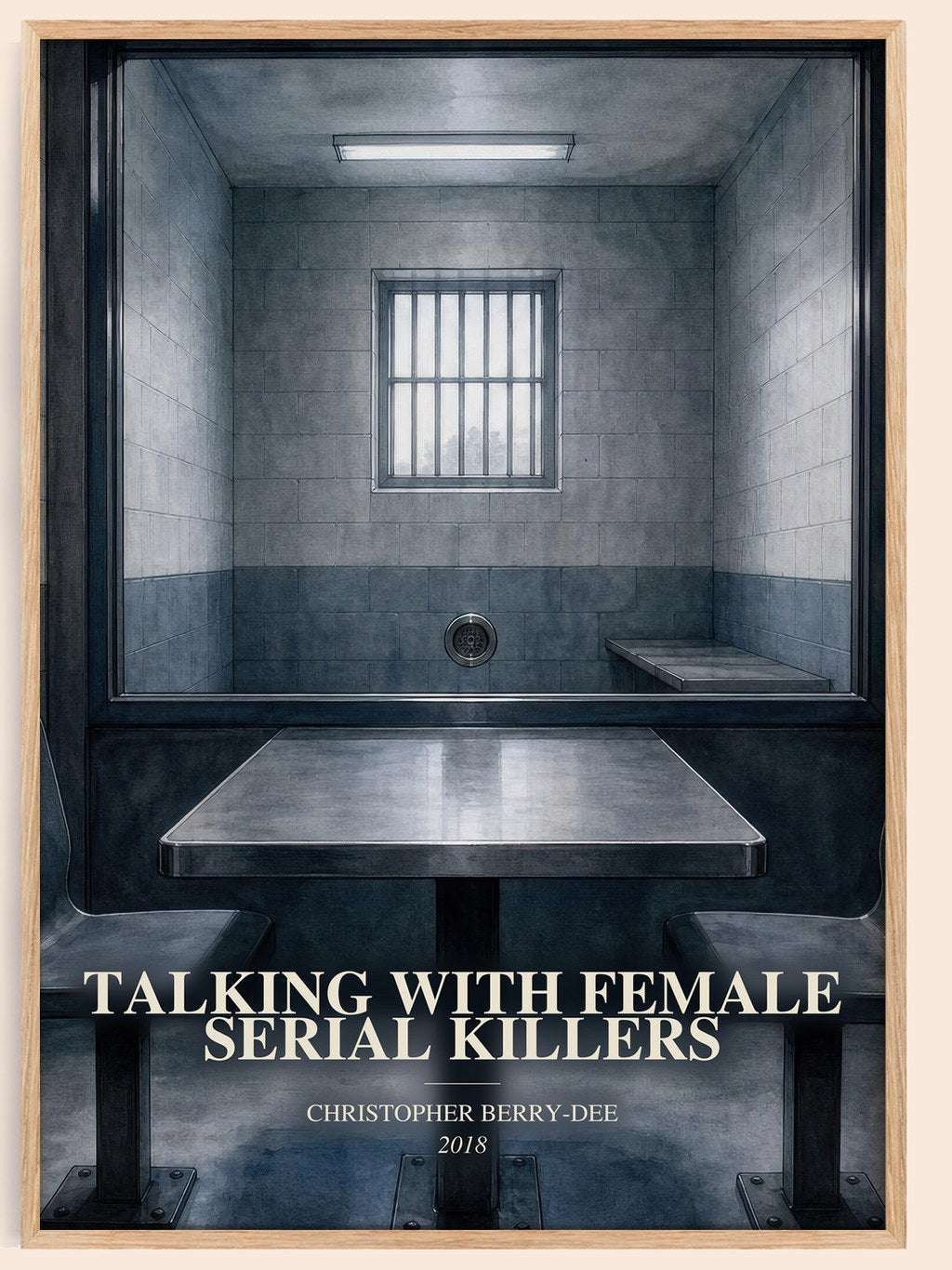 Talking With Female Serial Killers watercolour book poster by Christopher Berry-Dee – framed literary art print